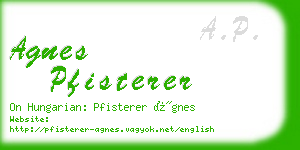 agnes pfisterer business card